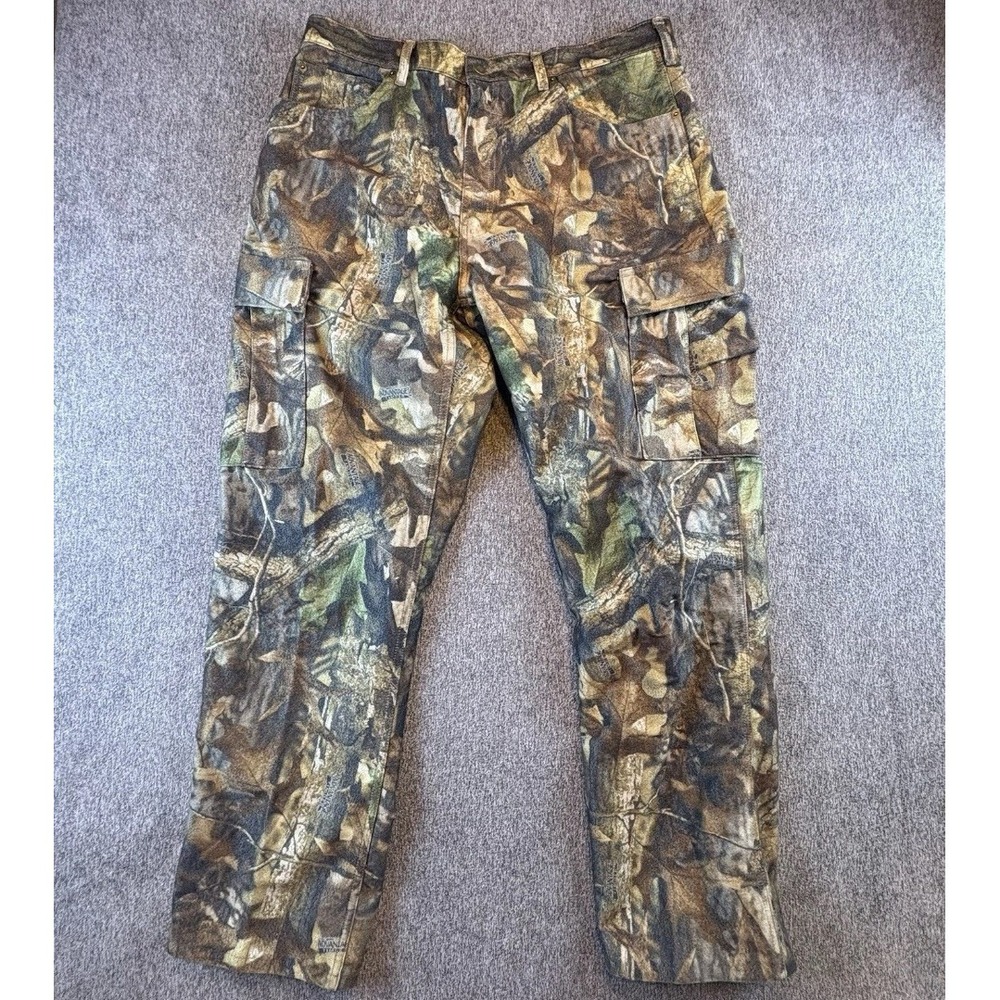 Cabela's Outdoor Gear Realtree Camo Hunting Pants Mens 38R‎ Fits 36-27 Cargo